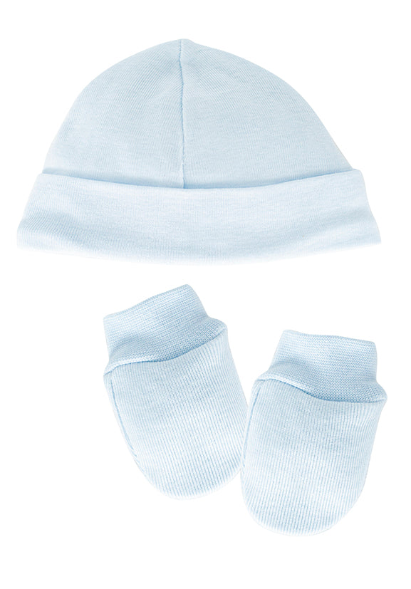 Conjunto bebé gorro+manoplas