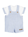 Conjunto peto y camiseta rayas azul y blanco