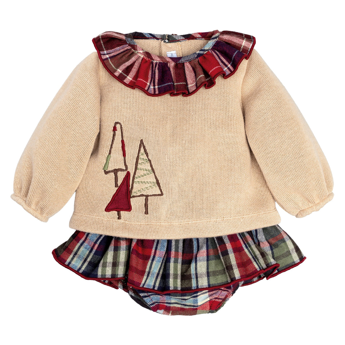Conjunto de pololo para bebé niña Tartán Trives