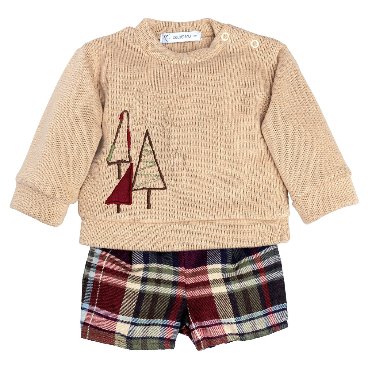 Conjunto de pololo para bebé niño Tartán Trives