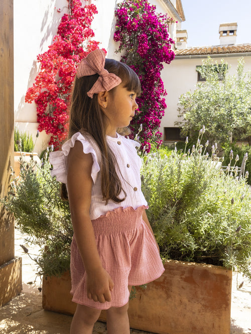 Blusa blanca volantes