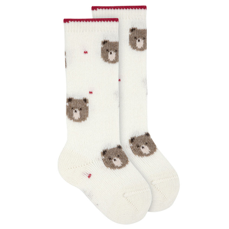 Calcetines altos mezcla lana merino osito CÓNDOR