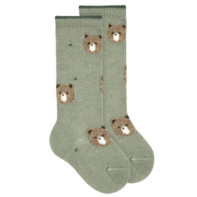Calcetines altos mezcla lana merino osito CÓNDOR