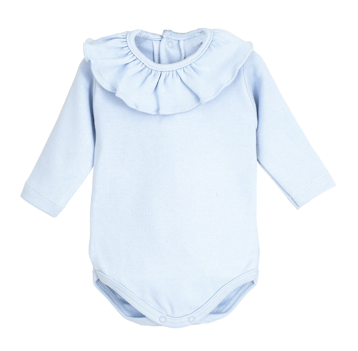 Body manga larga cuello volante