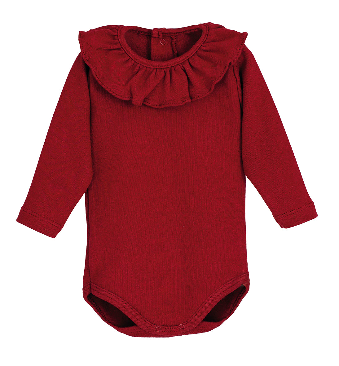 Body manga larga cuello volante