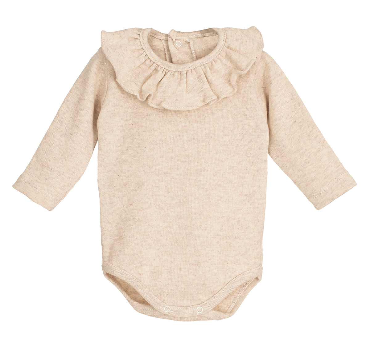 Body manga larga cuello volante