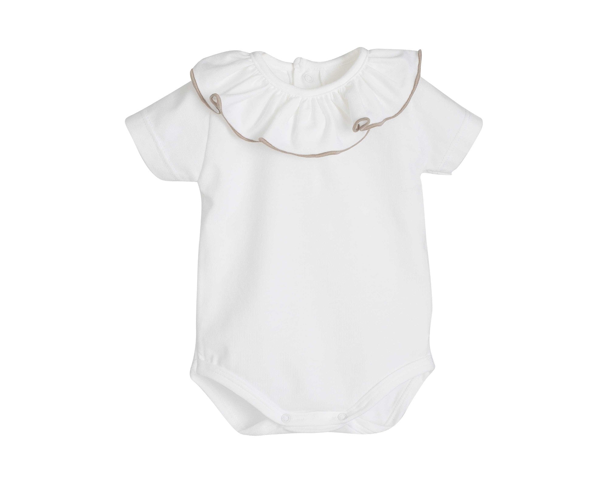 Body cuello puntada festón a contraste