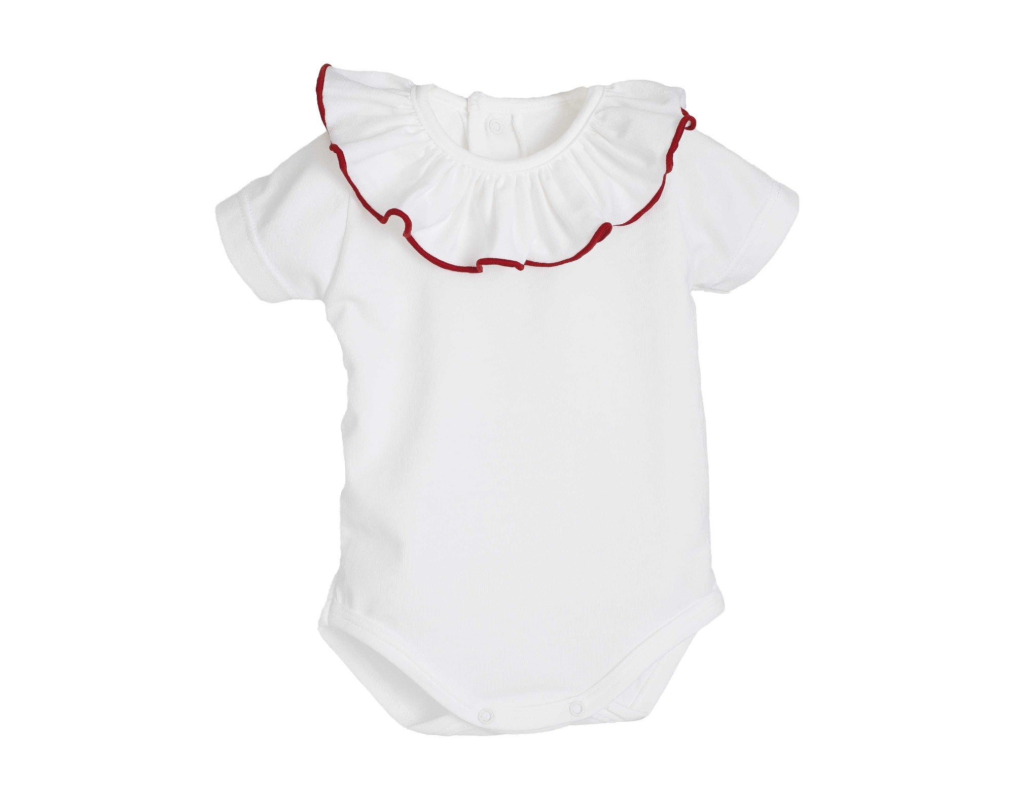 Body cuello puntada festón a contraste