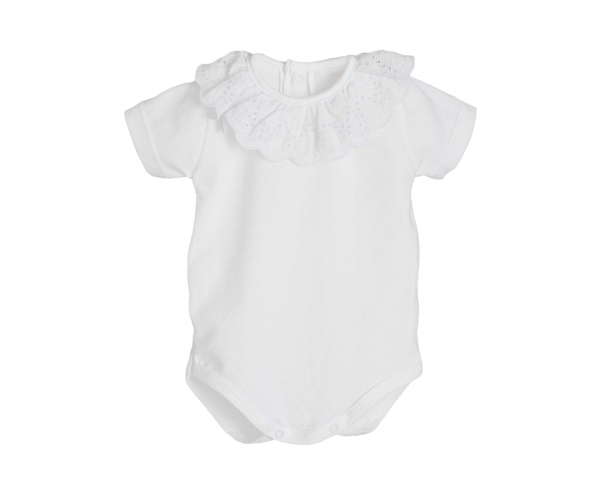 Body cuello volante bordado inglés