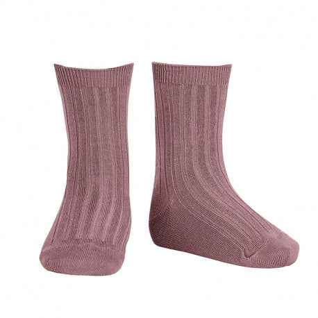 Calcetines cortos básicos punto canalé CÓNDOR