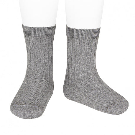 Calcetines cortos básicos punto canalé CÓNDOR