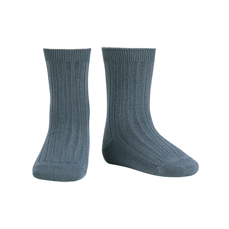 Calcetines cortos básicos punto canalé CÓNDOR