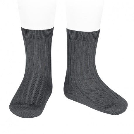 Calcetines cortos básicos punto canalé CÓNDOR