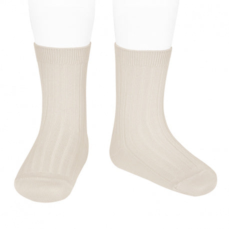 Calcetines cortos básicos punto canalé CÓNDOR