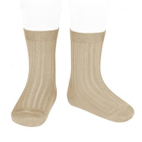 Calcetines cortos básicos punto canalé CÓNDOR