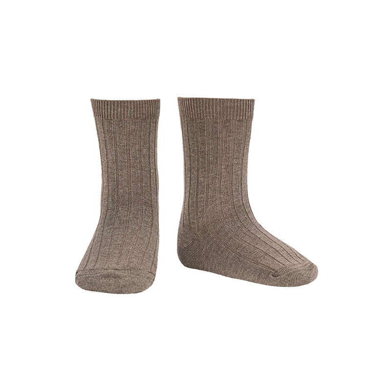 Calcetines cortos básicos punto canalé CÓNDOR