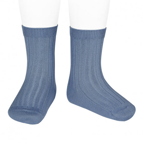Calcetines cortos básicos punto canalé CÓNDOR