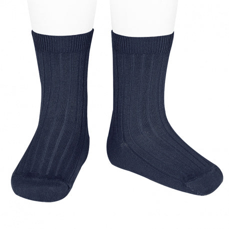 Calcetines cortos básicos punto canalé CÓNDOR
