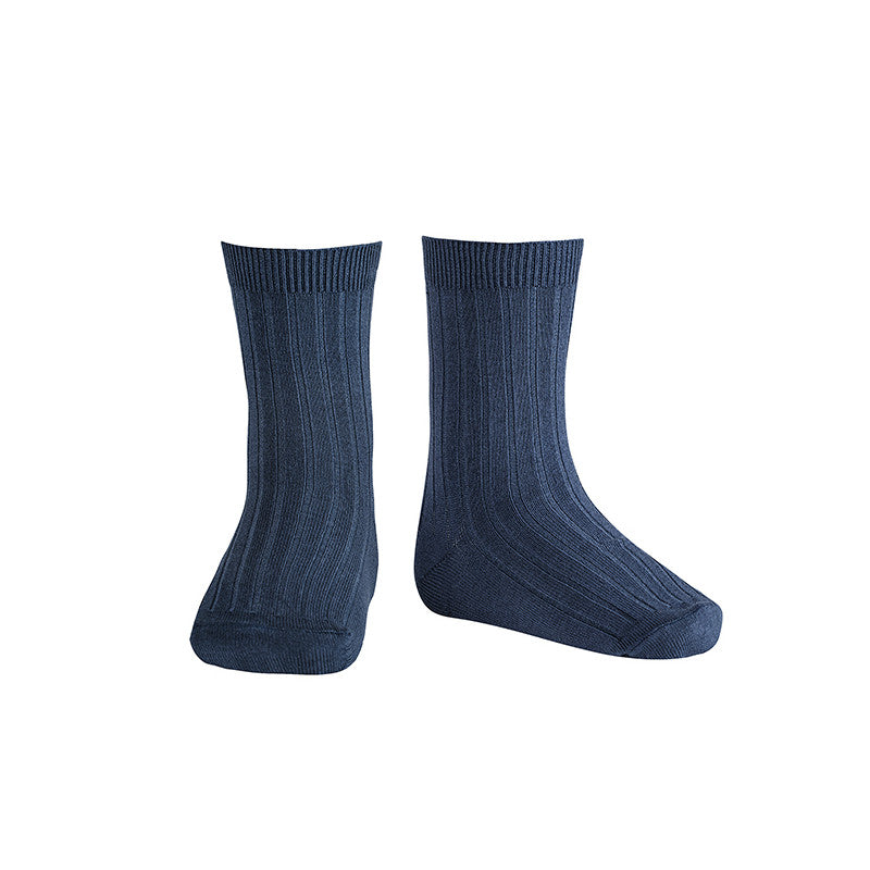 Calcetines cortos básicos punto canalé CÓNDOR