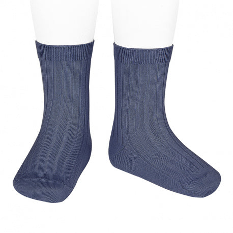 Calcetines cortos básicos punto canalé CÓNDOR