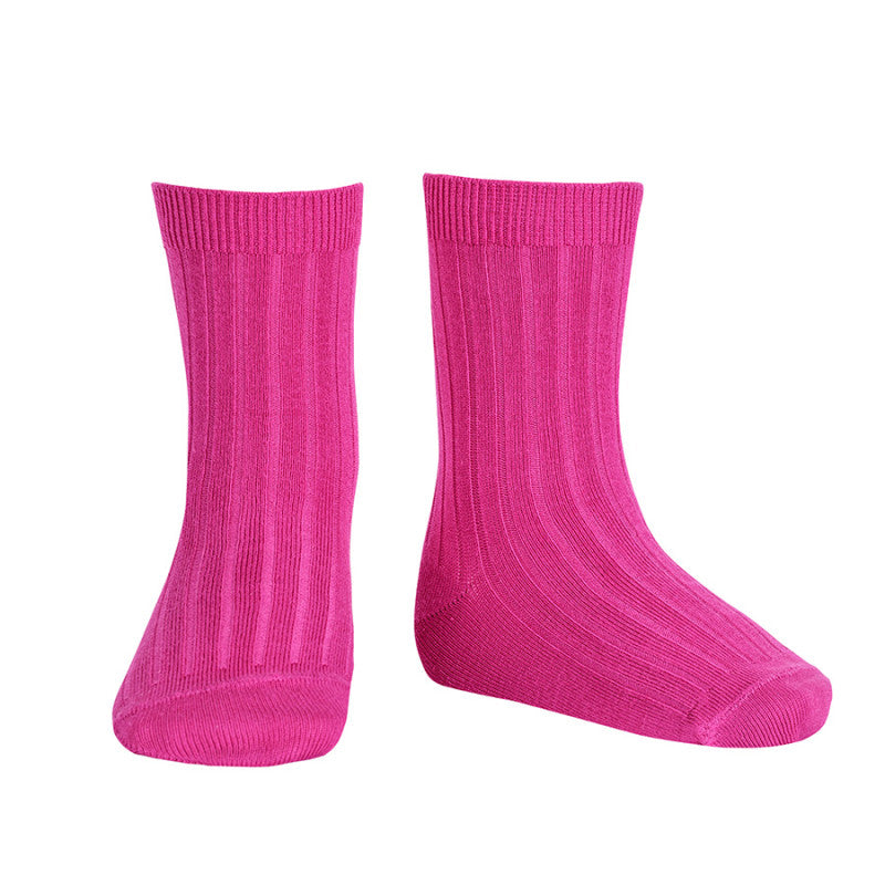 Calcetines cortos básicos punto canalé CÓNDOR