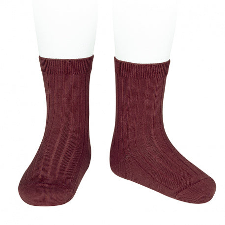 Calcetines cortos básicos punto canalé CÓNDOR