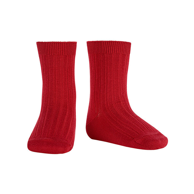 Calcetines cortos básicos punto canalé CÓNDOR