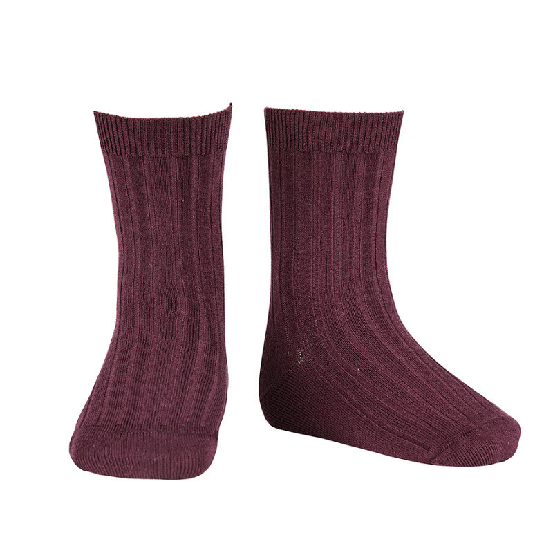 Calcetines cortos básicos punto canalé CÓNDOR