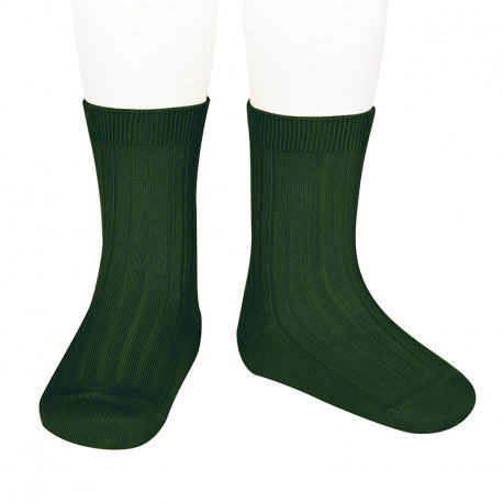 Calcetines cortos básicos punto canalé CÓNDOR