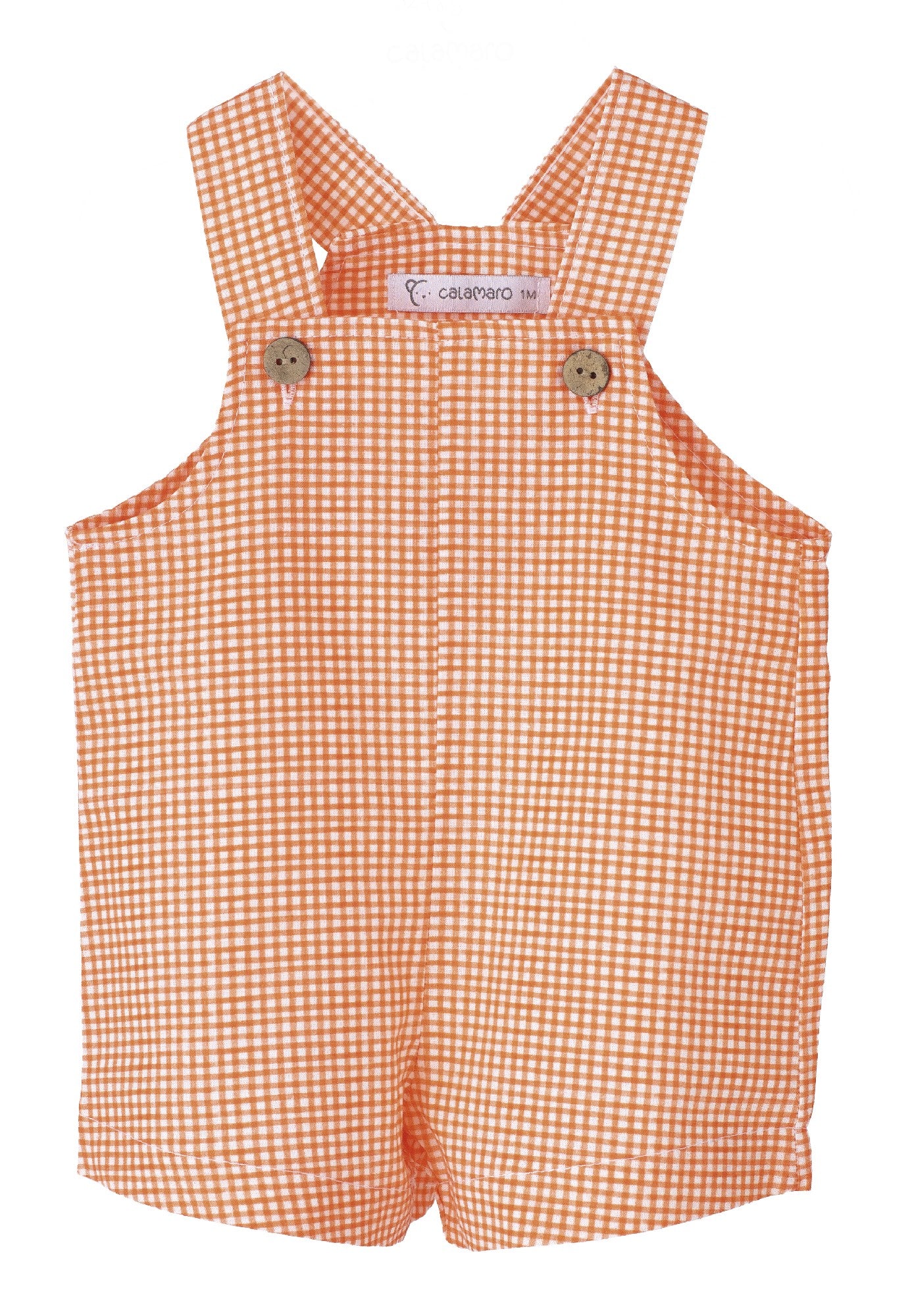 Peto botones cuadro vichy nectarina