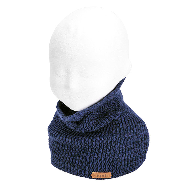 Cuello mezcla lana merino, punto links CÓNDOR