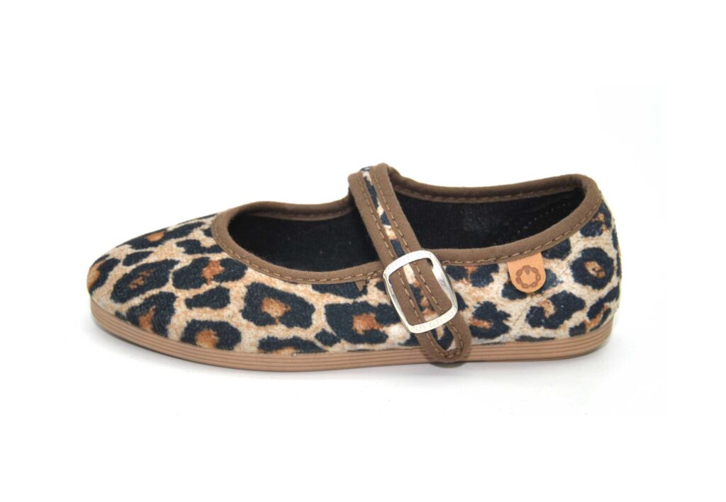 Merceditas hebilla broche leopardo