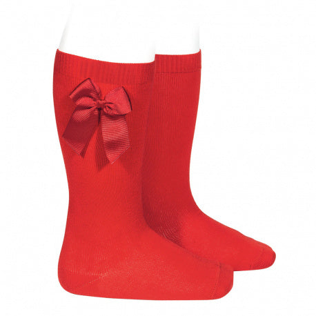 Calcetines altos algodón con lazo lateral grogrén CÓNDOR